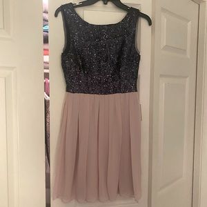 Dillards Blue and pink dress with sequins